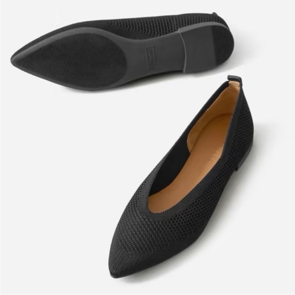 Everlane 40 Hour Knit Flats in Black